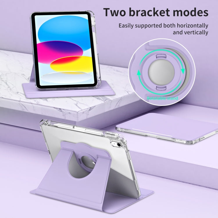 For iPad Air 11 2026 / 2025 / 2024 360 Rotation Detachable Clear Acrylic Leather Tablet Case