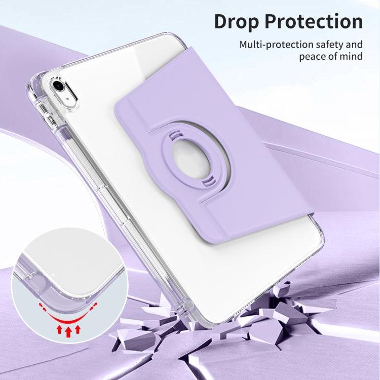 For iPad Air 11 2026 / 2025 / 2024 360 Rotation Detachable Clear Acrylic Leather Tablet Case