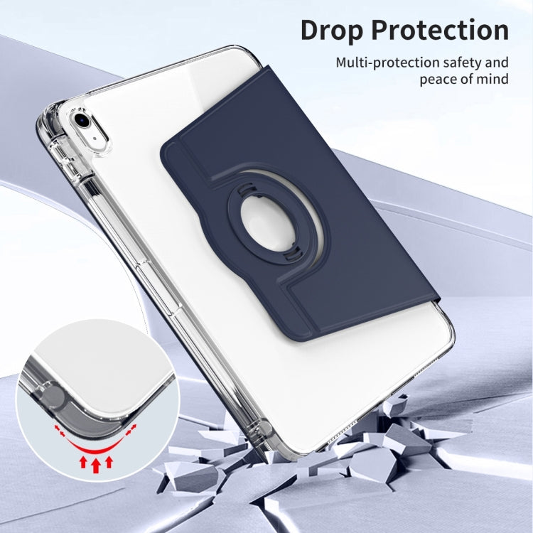 For iPad Air 11 2026 / 2025 / 2024 360 Rotation Detachable Clear Acrylic Leather Tablet Case