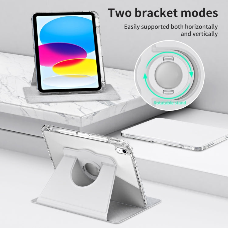 For iPad Air 11 2026 / 2025 / 2024 360 Rotation Detachable Clear Acrylic Leather Tablet Case