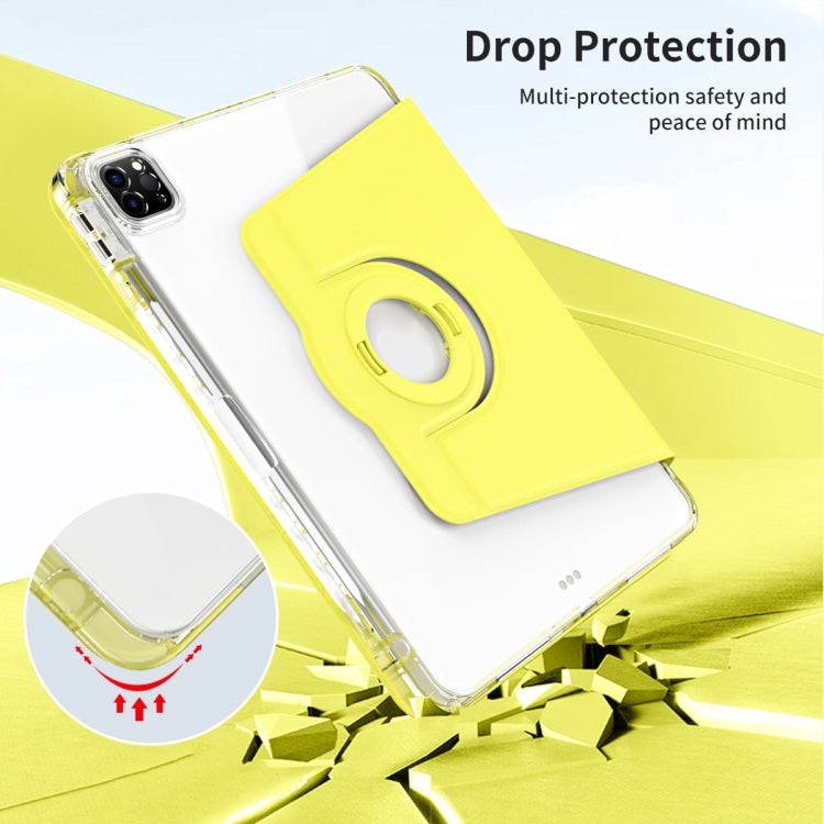 For iPad Pro 13 2025 / 2024 360 Rotation Detachable Clear Acrylic Leather Tablet Case