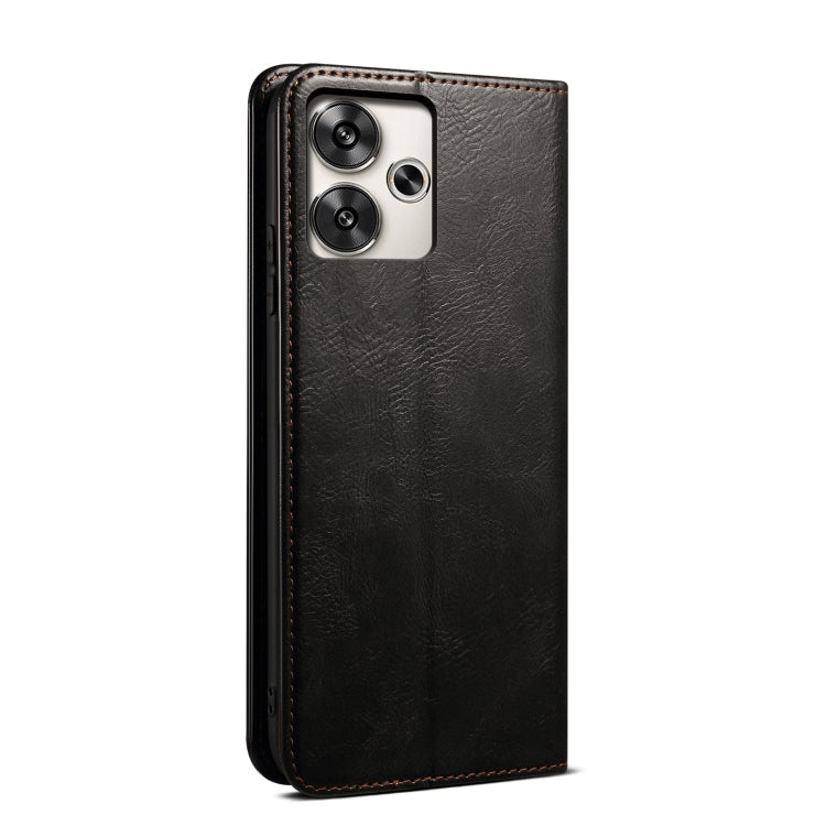 For Xiaomi Redmi Turbo 3 Oil Wax Crazy Horse Texture Leather Phone Case