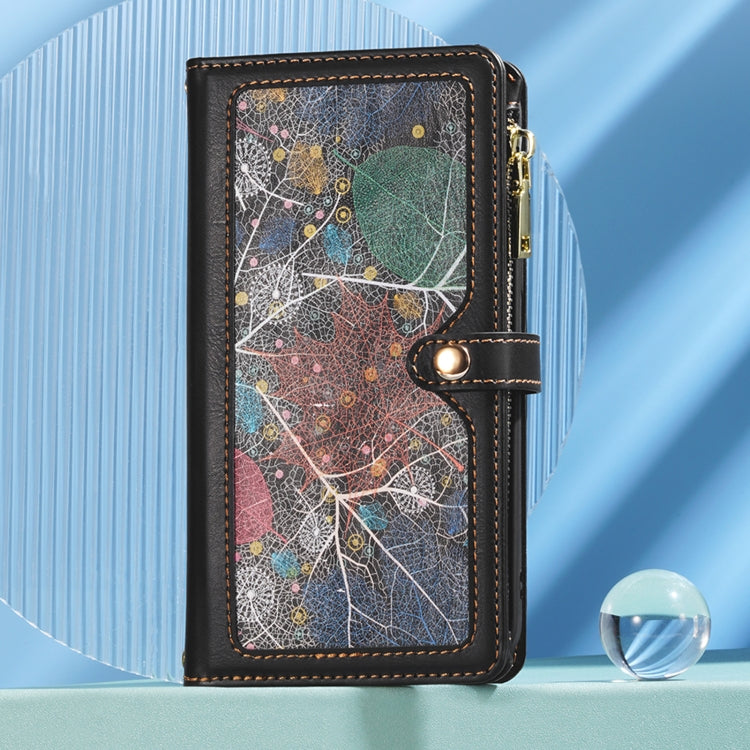 For Motorola Moto G24 Power ESEBLE Star Series Lanyard Zipper Wallet RFID Leather Case