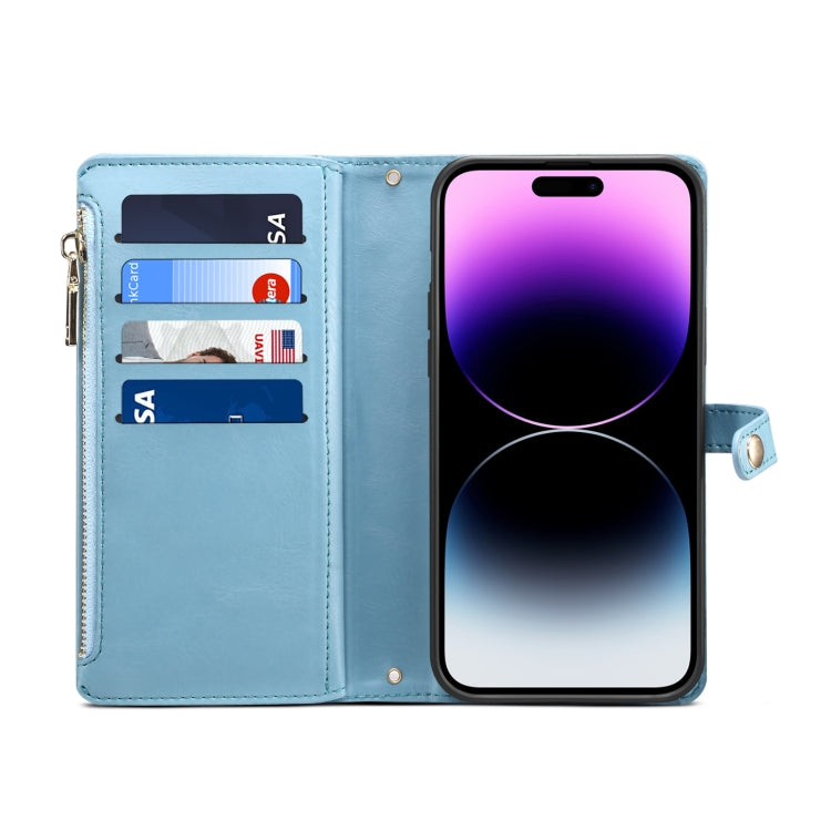 For Motorola Edge 50 Fusion ESEBLE Star Series Lanyard Zipper Wallet RFID Leather Case