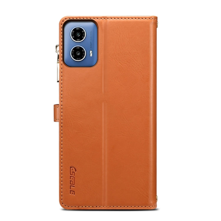 For Motorola Moto G85 ESEBLE Star Series Lanyard Zipper Wallet RFID Leather Case