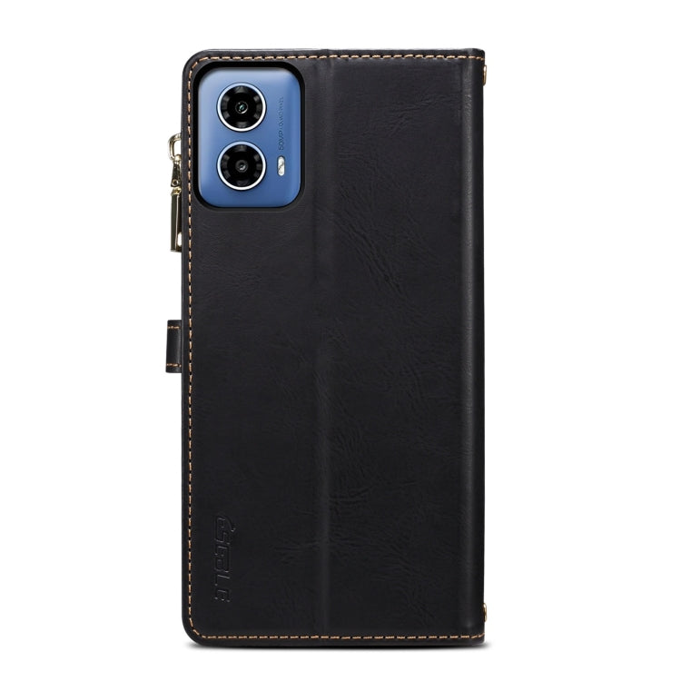For Motorola Moto G85 ESEBLE Star Series Lanyard Zipper Wallet RFID Leather Case