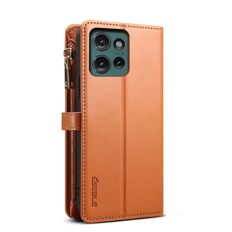 For Motorola Edge 50 5G Global ESEBLE Star Series Lanyard Zipper Wallet RFID Leather Case