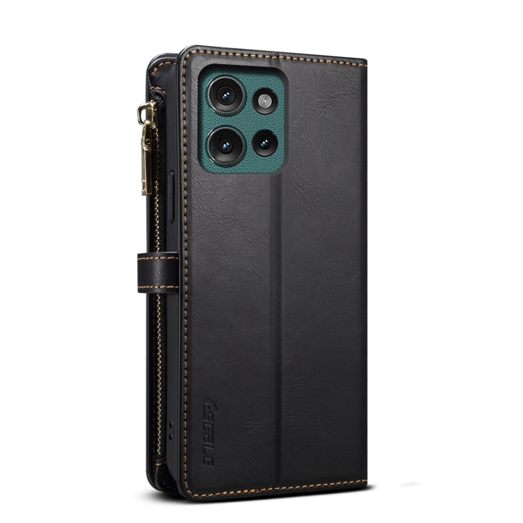 For Motorola Moto G75 5G ESEBLE Star Series Lanyard Zipper Wallet RFID Leather Case