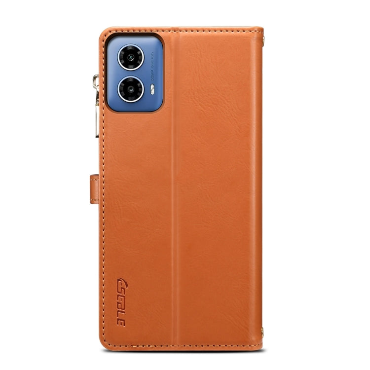 For Motorola Moto G35 ESEBLE Star Series Lanyard Zipper Wallet RFID Leather Case
