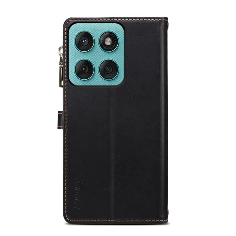 For Motorola Edge 60 Fusion ESEBLE Star Series Lanyard Zipper Wallet RFID Leather Case