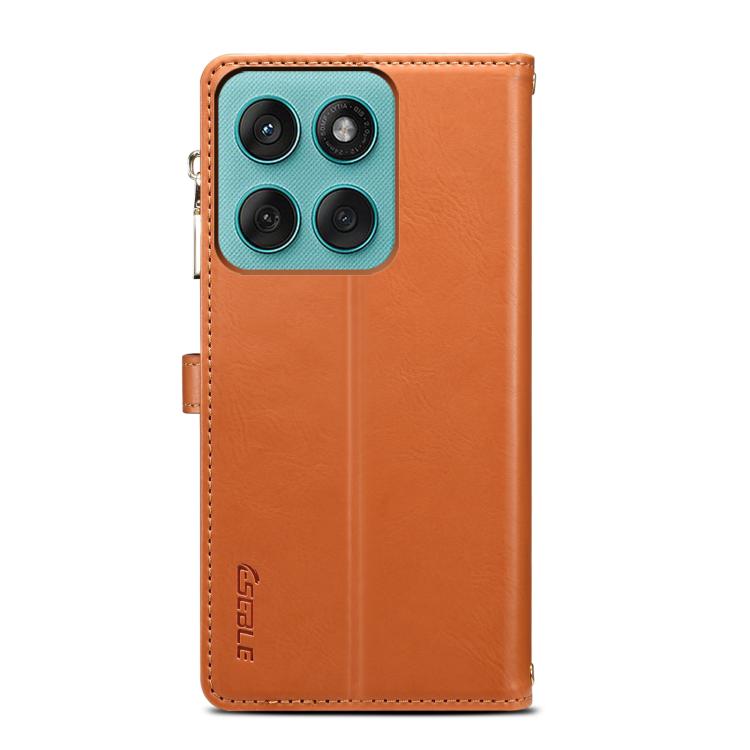 For Motorola Edge 60 Pro ESEBLE Star Series Lanyard Zipper Wallet RFID Leather Case