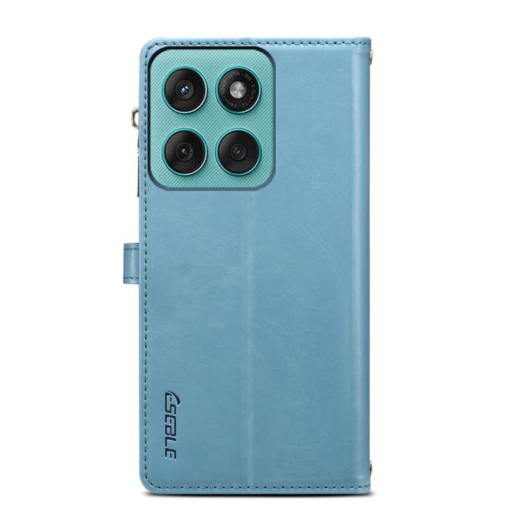 For Motorola Edge 60 Pro ESEBLE Star Series Lanyard Zipper Wallet RFID Leather Case
