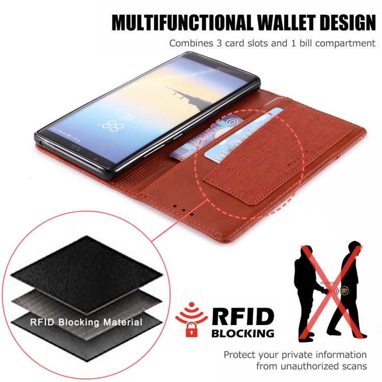 For Samsung Galaxy Note 8 MUXMA MX109 Horizontal Flip Leather Case with Holder & Card Slot & Wallet
