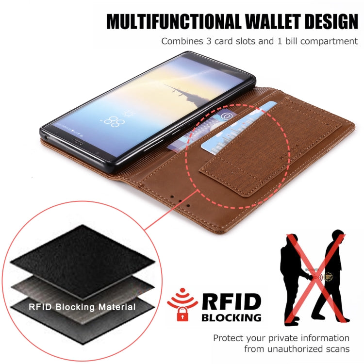 For Samsung Galaxy Note 8 MUXMA MX109 Horizontal Flip Leather Case with Holder & Card Slot & Wallet