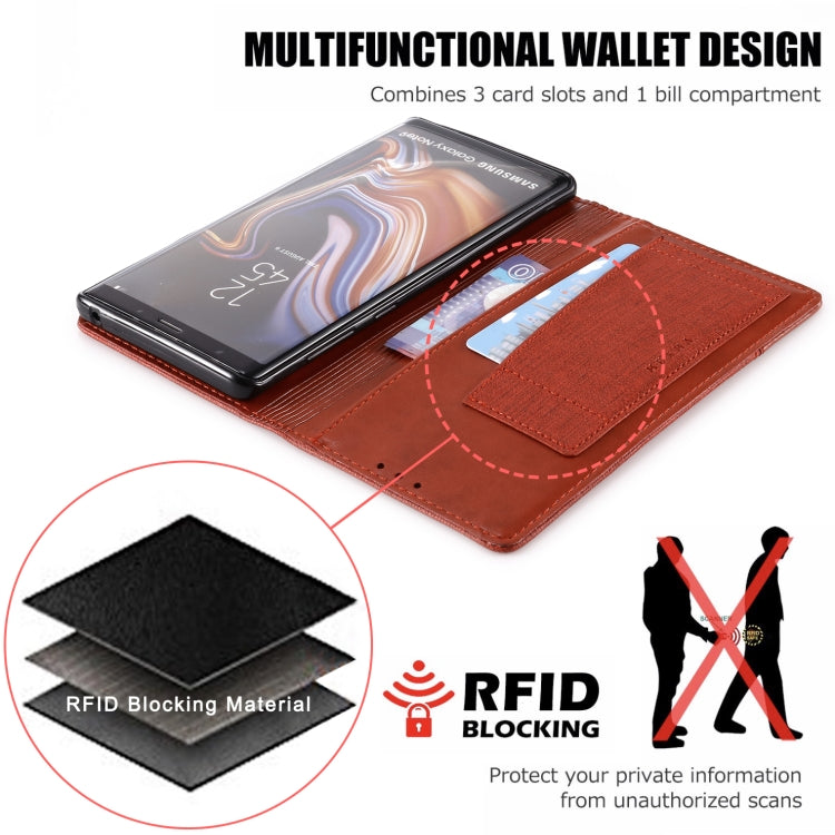 For Samsung Galaxy Note9 MUXMA MX109 Horizontal Flip Leather Case with Holder & Card Slot & Wallet