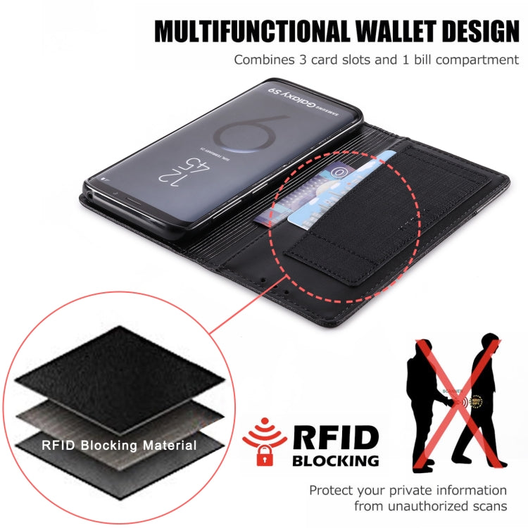 For Samsung Galaxy S9 MUXMA MX109 Horizontal Flip Leather Case with Holder & Card Slot & Wallet