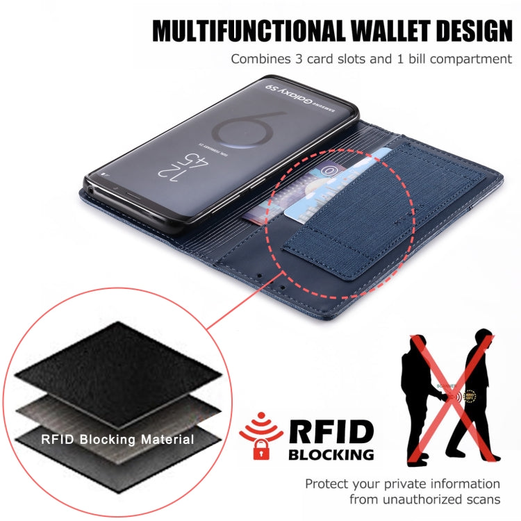 For Samsung Galaxy S9 MUXMA MX109 Horizontal Flip Leather Case with Holder & Card Slot & Wallet