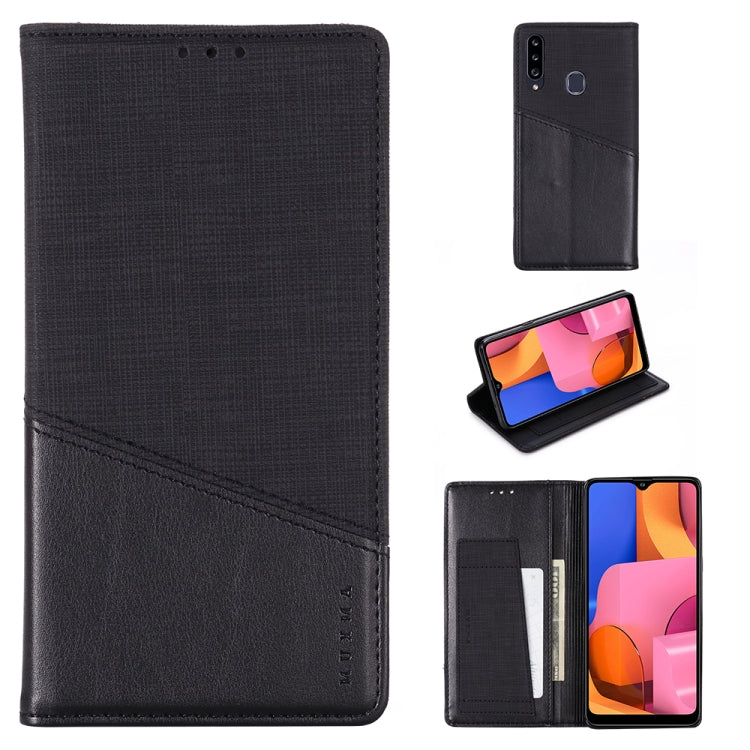 For Samsung Galaxy A20s MUXMA MX109 Horizontal Flip Leather Case with Holder & Card Slot & Wallet