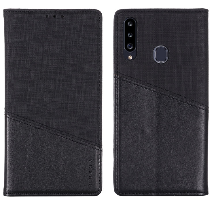 For Samsung Galaxy A20s MUXMA MX109 Horizontal Flip Leather Case with Holder & Card Slot & Wallet