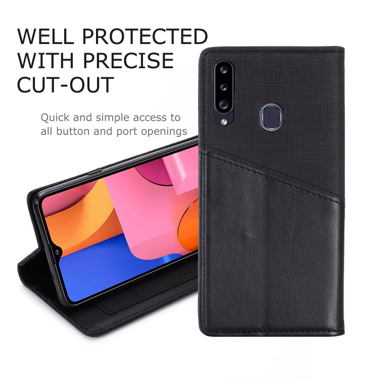 For Samsung Galaxy A20s MUXMA MX109 Horizontal Flip Leather Case with Holder & Card Slot & Wallet