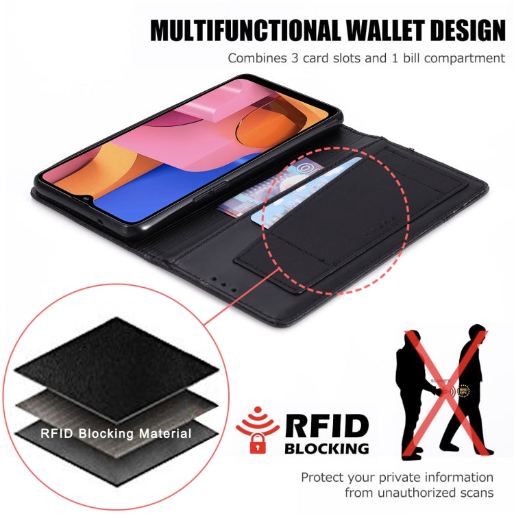 For Samsung Galaxy A20s MUXMA MX109 Horizontal Flip Leather Case with Holder & Card Slot & Wallet