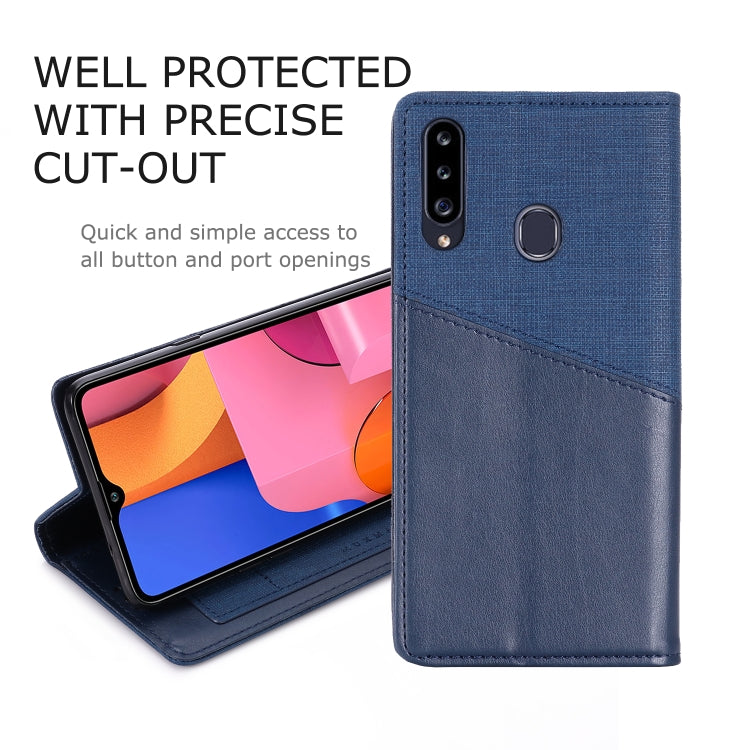 For Samsung Galaxy A20s MUXMA MX109 Horizontal Flip Leather Case with Holder & Card Slot & Wallet