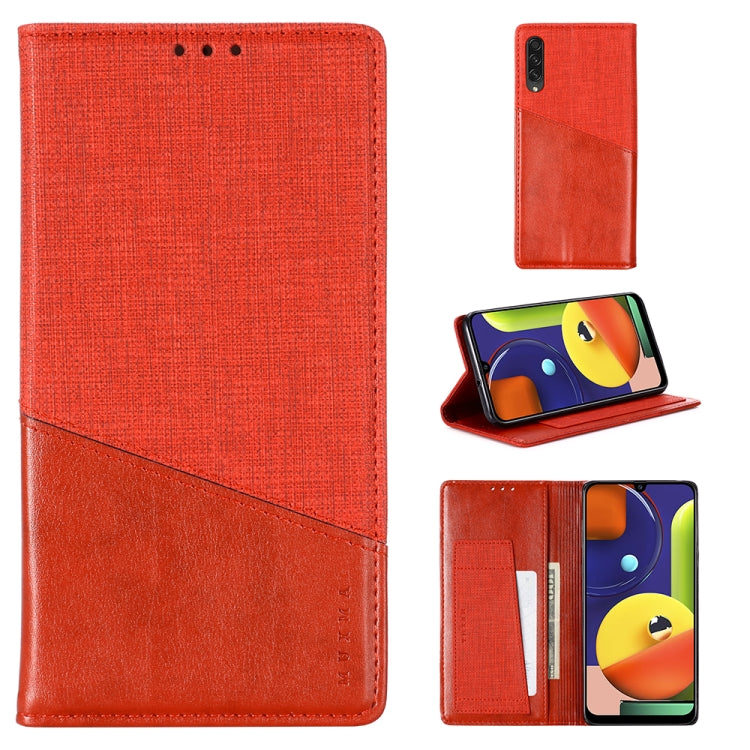For Samsung Galaxy A50s MUXMA MX109 Horizontal Flip Leather Case with Holder & Card Slot & Wallet