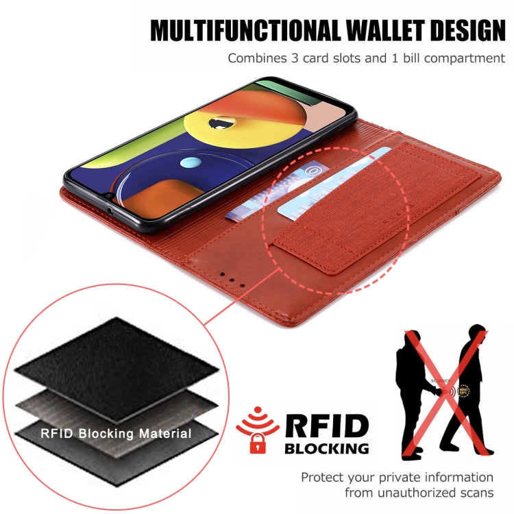 For Samsung Galaxy A50s MUXMA MX109 Horizontal Flip Leather Case with Holder & Card Slot & Wallet