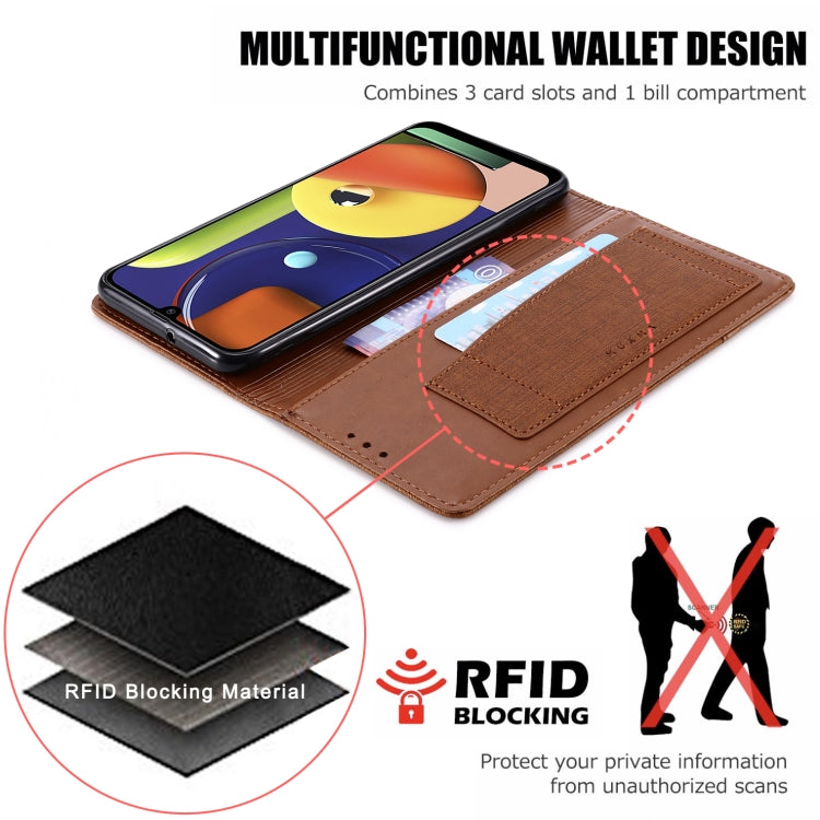 For Samsung Galaxy A50s MUXMA MX109 Horizontal Flip Leather Case with Holder & Card Slot & Wallet