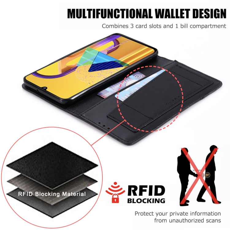For Samsung Galaxy M30s MUXMA MX109 Horizontal Flip Leather Case with Holder & Card Slot & Wallet