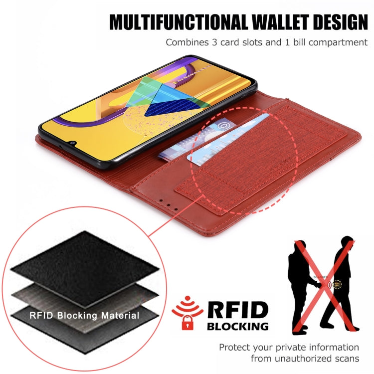 For Samsung Galaxy M30s MUXMA MX109 Horizontal Flip Leather Case with Holder & Card Slot & Wallet