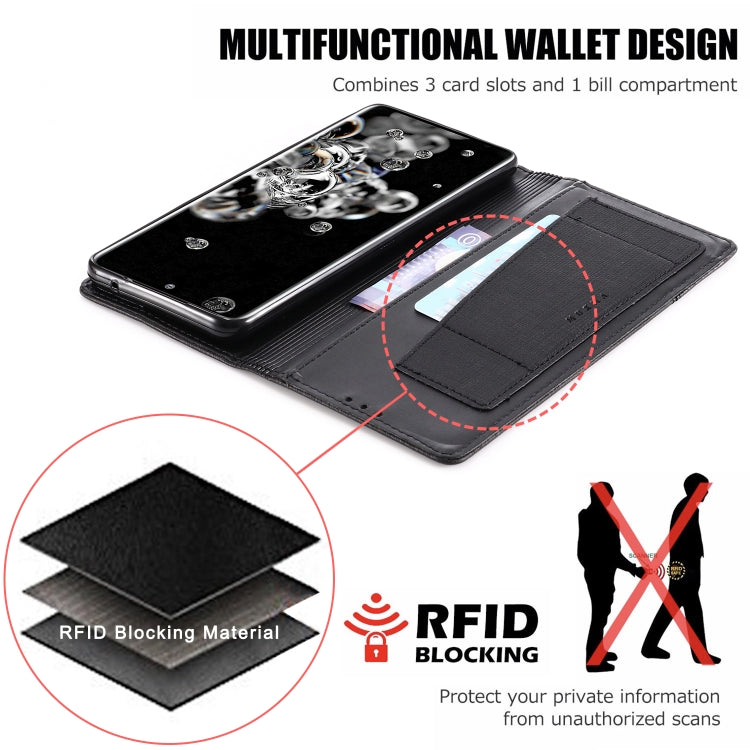 For Samsung Galaxy S20 Ultra MUXMA MX109 Horizontal Flip Leather Case with Holder & Card Slot & Wallet
