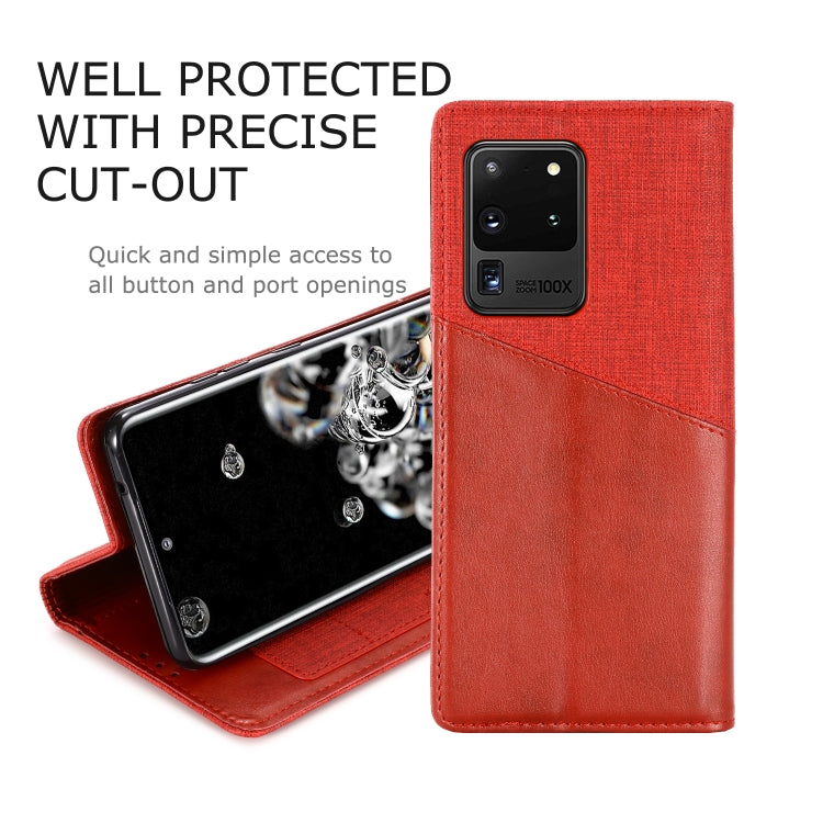 For Samsung Galaxy S20 Ultra MUXMA MX109 Horizontal Flip Leather Case with Holder & Card Slot & Wallet