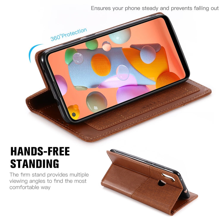 For Samsung Galaxy A11 / M11 MUXMA MX109 Horizontal Flip Leather Case with Holder & Card Slot & Wallet