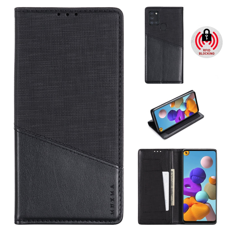 For Samsung Galaxy A21s MUXMA MX109 Horizontal Flip Leather Case with Holder & Card Slot & Wallet