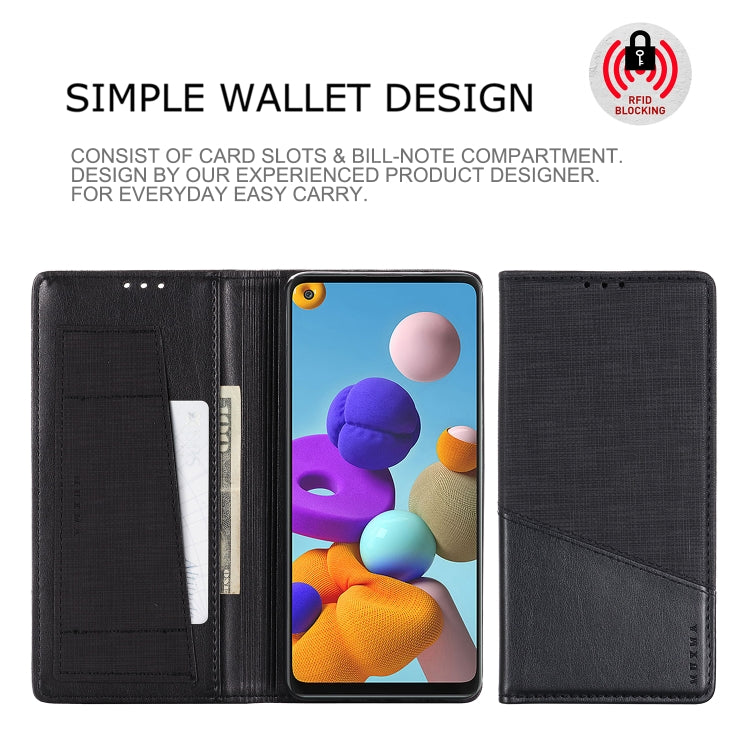 For Samsung Galaxy A21s MUXMA MX109 Horizontal Flip Leather Case with Holder & Card Slot & Wallet
