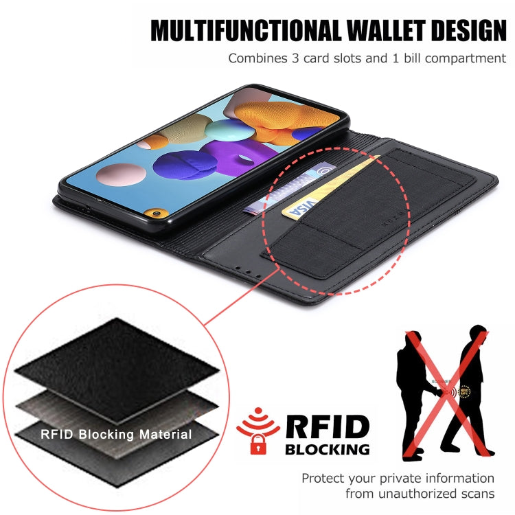 For Samsung Galaxy A21s MUXMA MX109 Horizontal Flip Leather Case with Holder & Card Slot & Wallet