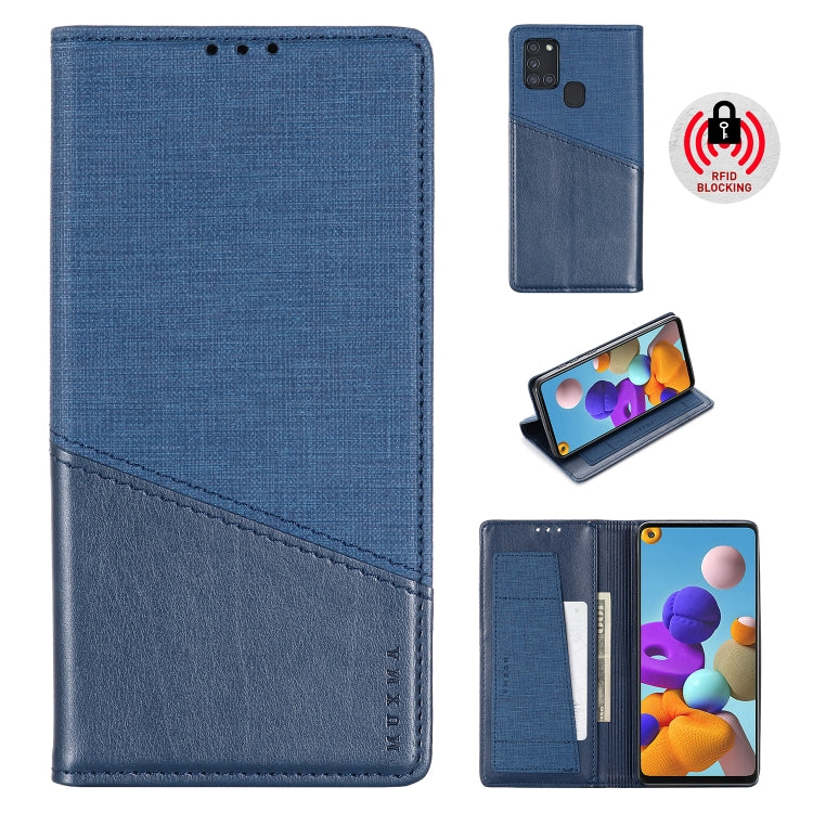 For Samsung Galaxy A21s MUXMA MX109 Horizontal Flip Leather Case with Holder & Card Slot & Wallet