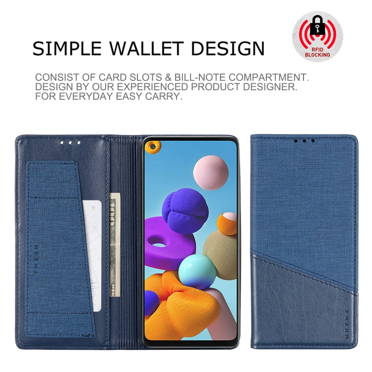 For Samsung Galaxy A21s MUXMA MX109 Horizontal Flip Leather Case with Holder & Card Slot & Wallet