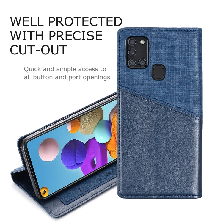 For Samsung Galaxy A21s MUXMA MX109 Horizontal Flip Leather Case with Holder & Card Slot & Wallet