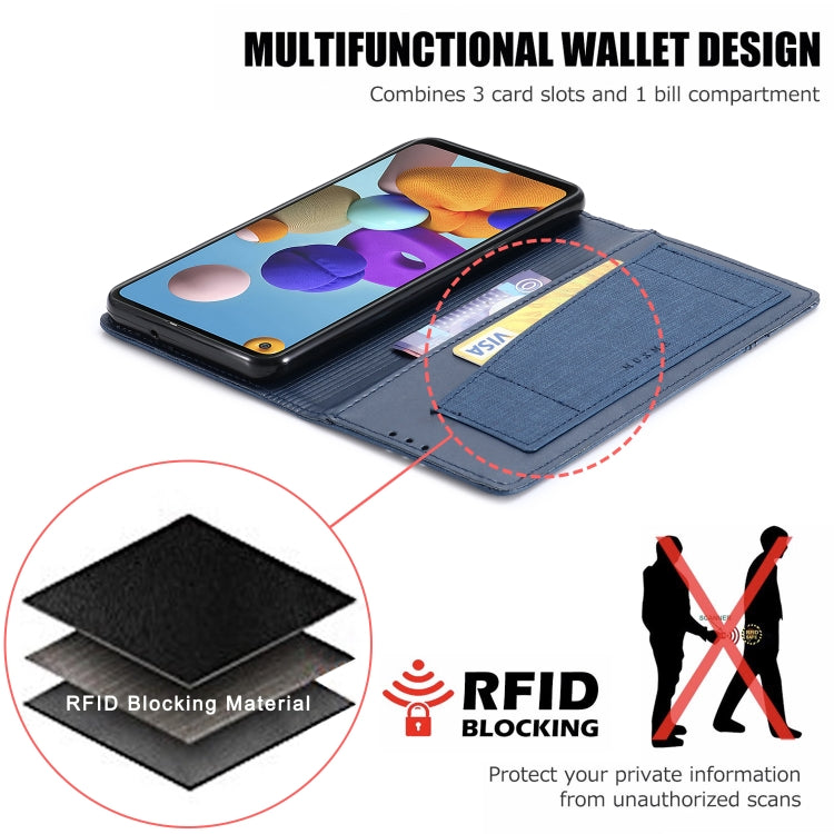 For Samsung Galaxy A21s MUXMA MX109 Horizontal Flip Leather Case with Holder & Card Slot & Wallet