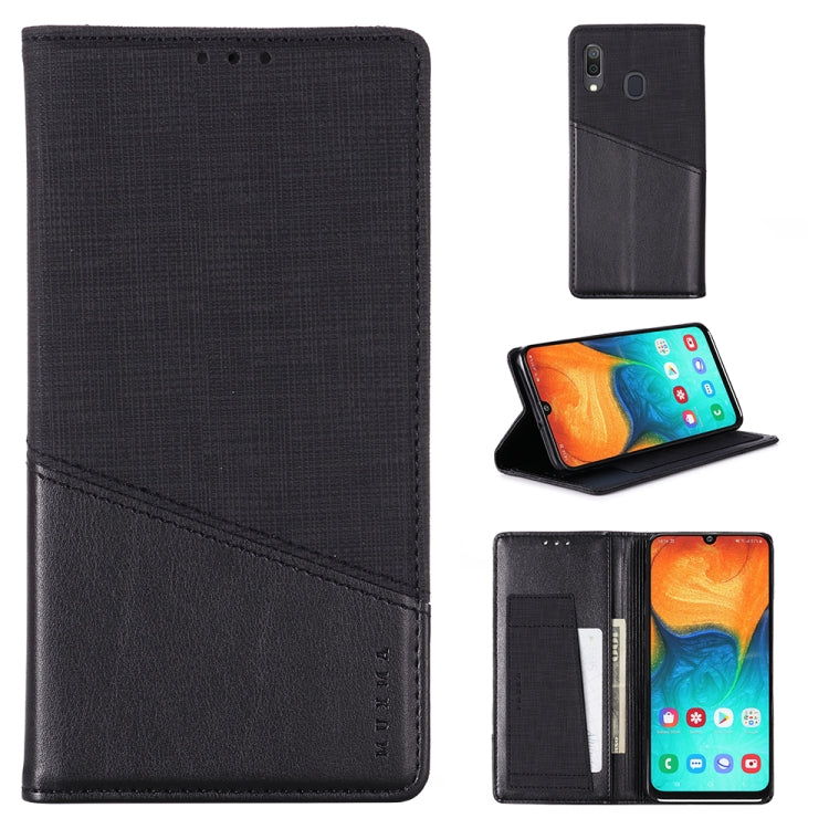 For Samsung Galaxy A30 MUXMA MX109 Horizontal Flip Leather Case with Holder & Card Slot & Wallet
