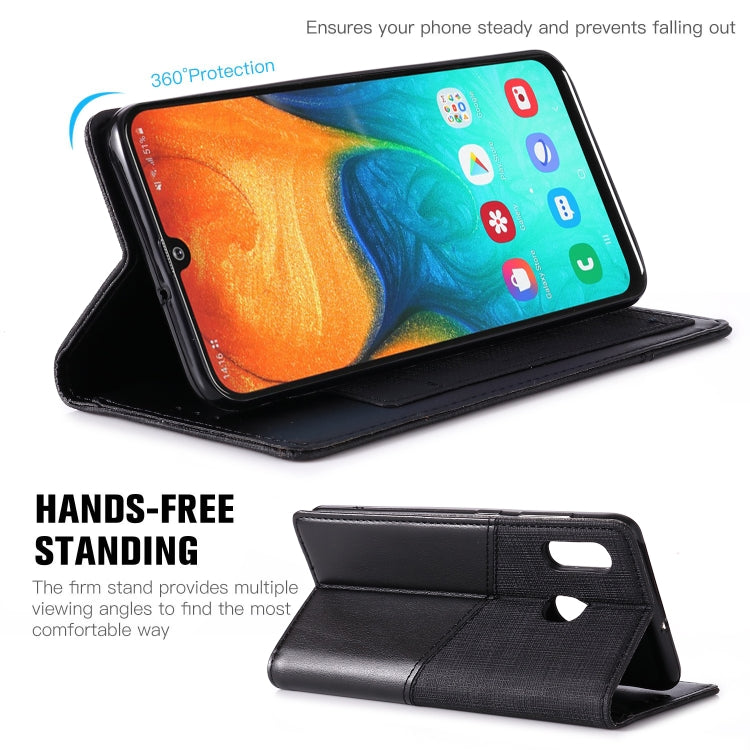 For Samsung Galaxy A30 MUXMA MX109 Horizontal Flip Leather Case with Holder & Card Slot & Wallet