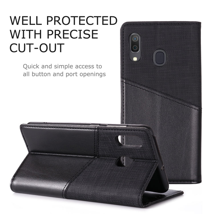 For Samsung Galaxy A30 MUXMA MX109 Horizontal Flip Leather Case with Holder & Card Slot & Wallet