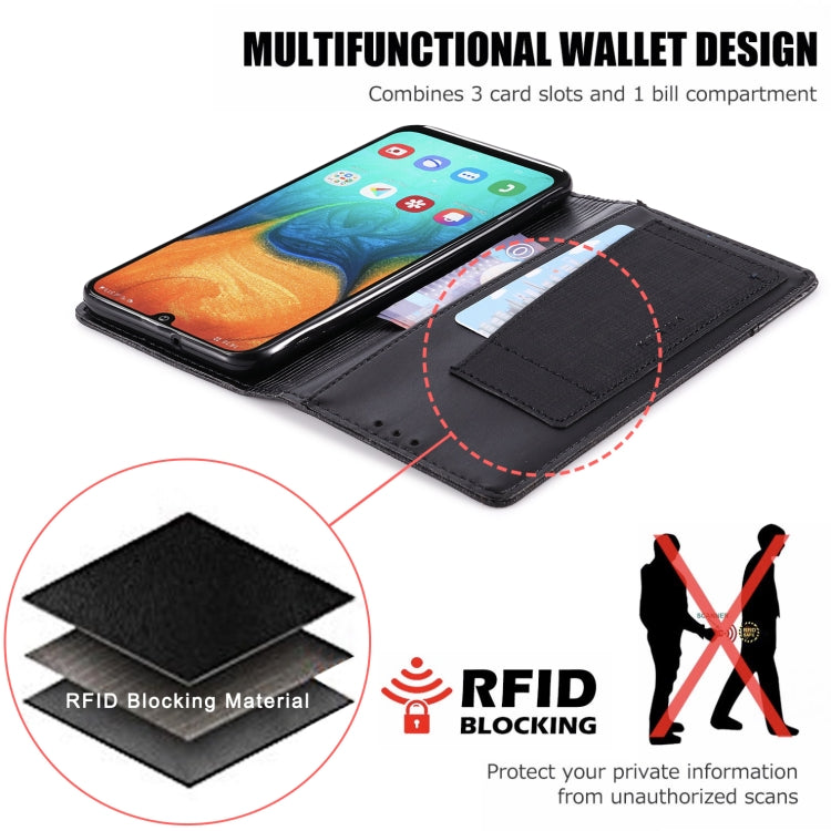 For Samsung Galaxy A30 MUXMA MX109 Horizontal Flip Leather Case with Holder & Card Slot & Wallet