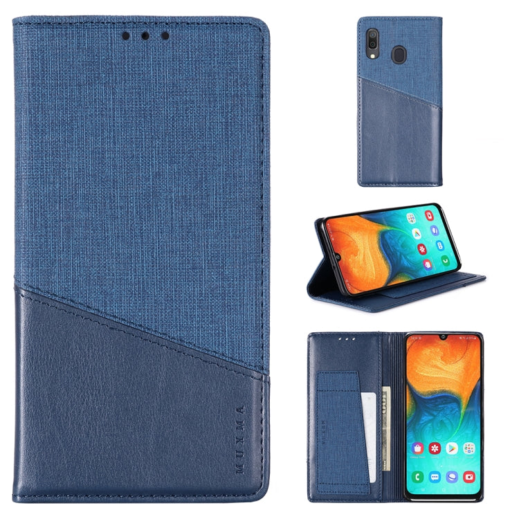 For Samsung Galaxy A30 MUXMA MX109 Horizontal Flip Leather Case with Holder & Card Slot & Wallet
