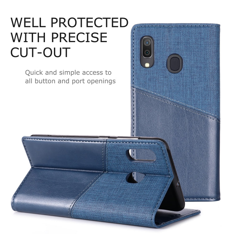 For Samsung Galaxy A30 MUXMA MX109 Horizontal Flip Leather Case with Holder & Card Slot & Wallet