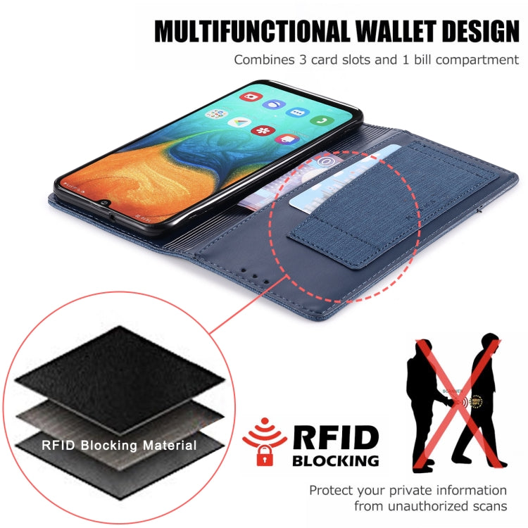 For Samsung Galaxy A30 MUXMA MX109 Horizontal Flip Leather Case with Holder & Card Slot & Wallet
