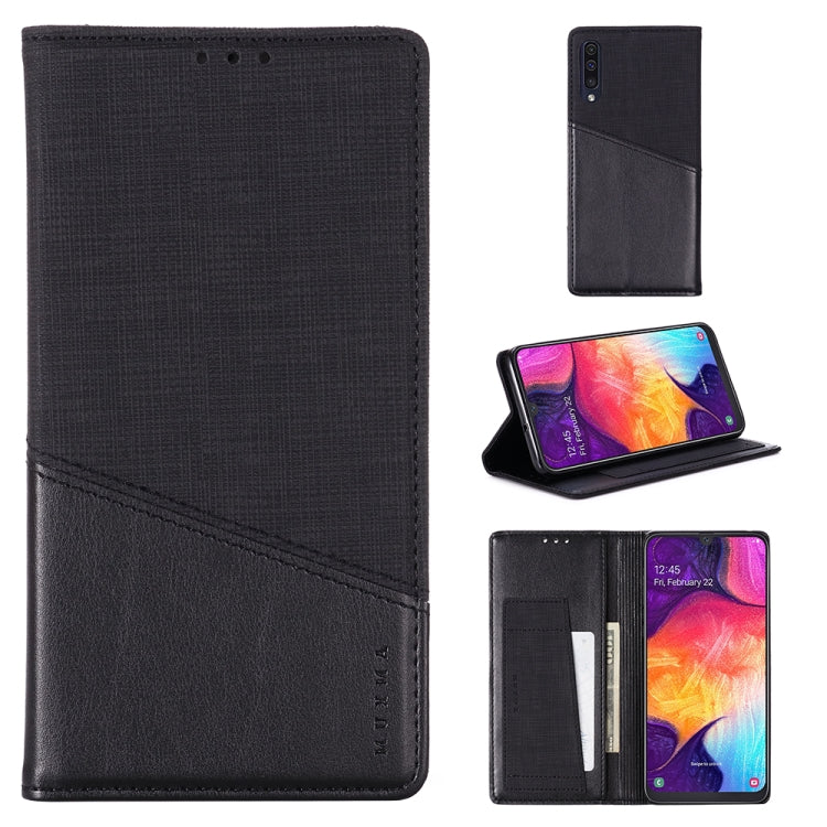 For Samsung Galaxy A50 MUXMA MX109 Horizontal Flip Leather Case with Holder & Card Slot & Wallet