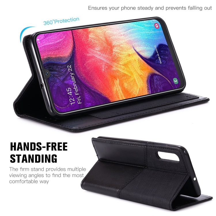 For Samsung Galaxy A50 MUXMA MX109 Horizontal Flip Leather Case with Holder & Card Slot & Wallet
